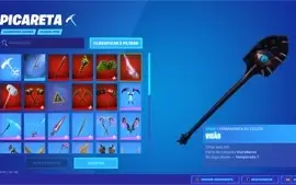 Conta com varias skins  e picaretas no fortnite
