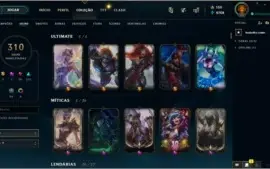 Conta level 305 de lol ótima e no precinho
