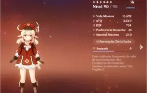 Acc Genshin Impact AR 52 (Ganyu, Xiao, Diluc, Klee e Jean)