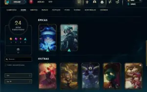 Prata 4 com 75 Champs e 24 Skins + Kaye Juiza e Rammus Rei