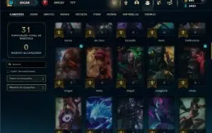 Prata 4 com 75 Champs e 24 Skins + Kaye Juiza e Rammus Rei