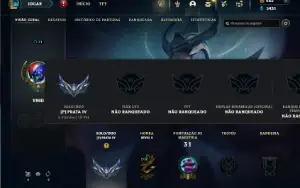 Prata 4 com 75 Champs e 24 Skins + Kaye Juiza e Rammus Rei