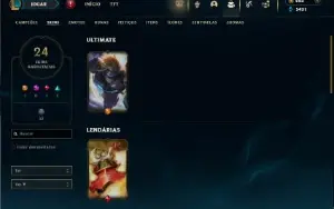 Prata 4 com 75 Champs e 24 Skins + Kaye Juiza e Rammus Rei