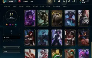 Prata 4 com 75 Champs e 24 Skins + Kaye Juiza e Rammus Rei