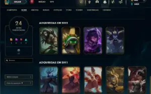 Prata 4 com 75 Champs e 24 Skins + Kaye Juiza e Rammus Rei