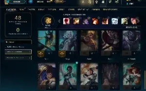 Diamante 4 com 35 Champs e 5 Skins + 20 Espolios