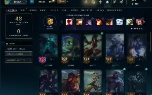 Diamante 4 com 35 Champs e 5 Skins + 20 Espolios