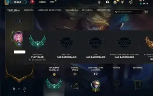Conta Platina 3 com 35 Champs e 5 Skins + 20 Fragmentos