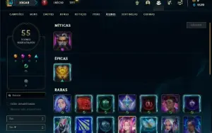 Conta Platina 3 com 35 Champs e 5 Skins + 20 Fragmentos