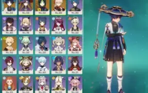 Conta de Genshin Impact com Kazuha e Andarilho