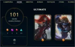 Conta LOL full champ + 101 skins / GOLD IV