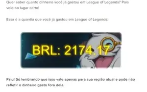 Venda conta antiga no lol