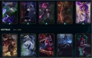 Conta lol platina 4/ Platina 2 flex 38 skins/ 58 champions
