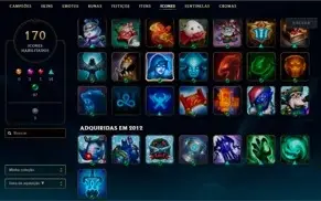 Conta lol de 2012