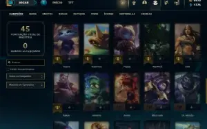 Ferro 3 com 45 Champs e 26 Skins + ( 6500 RP ) ( 100 Jogos )