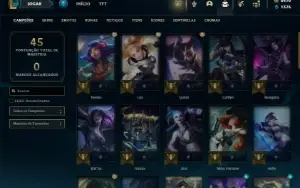 Ferro 3 com 45 Champs e 26 Skins + ( 6500 RP ) ( 100 Jogos )