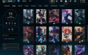 Ferro 3 com 45 Champs e 26 Skins + ( 6500 RP ) ( 100 Jogos )