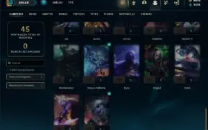 Ferro 3 com 45 Champs e 26 Skins + ( 6500 RP ) ( 100 Jogos )