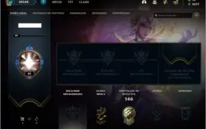 Conta unranked com 20 skins e 54 champs