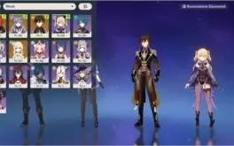 AR 45 - Diluc + Keqing + Zhongli + Arma 5*