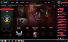 Conta League of legends D5 (singed pelotão riot,) 223 skins