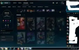 Conta League of legends D5 (singed pelotão riot,) 223 skins