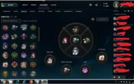 Conta League of legends D5 (singed pelotão riot,) 223 skins