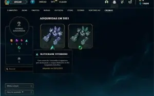 Conta MESTRE com 43 Champs e 13 Skins + 4 Fragmentos