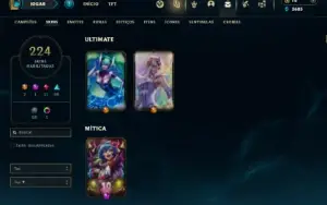 Ferro 1 com TODOS os champs e 224 Skins
