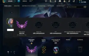 Mestre com 25 Champs e 9 Fragmentos de skins
