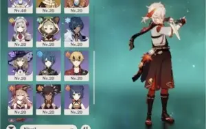 Ar47. Kazuha, yoimiya, jean c1, mona e lança de jade