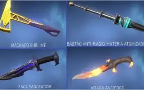 CONTA VALORANT - 5 FACAS - PASSE 3 - 2 MIL REAIS EM SKINS