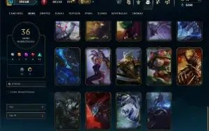 Bronze 1 com 65 Champs e 36 Skins