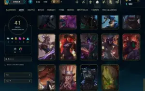 Unranked com 130 Champs e 41 Skins