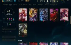 Unranked com 130 Champs e 41 Skins