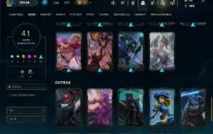 Unranked com 130 Champs e 41 Skins