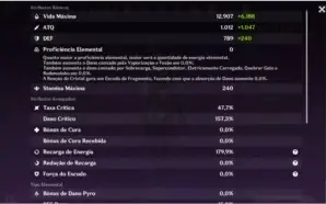 Genshin AR 56 vários personagens 5*, armas e recursos+gemas