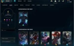 Vendo Conta de League of Legends platina 4 top