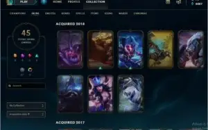 Conta League Of Legends Ouro 3  45 skins 73 champs