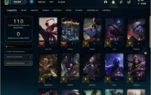 Conta bronze 4 com 6 skins e 27 champs