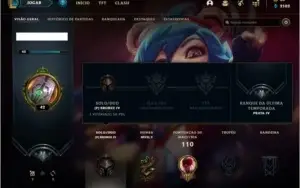 Conta bronze 4 com 6 skins e 27 champs