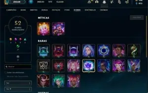 Conta Unranked com 40 Champs e 21 Skins + 2 Fragmentos