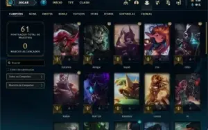 Conta Unranked com 40 Champs e 21 Skins + 2 Fragmentos