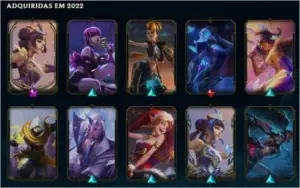 Conta lol com 3 skins prestigio(Lux,zyra e diana) 119 skins