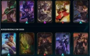 Conta lol com 3 skins prestigio(Lux,zyra e diana) 119 skins