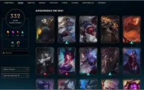 Conta League Of Legends, lvl 211, 332 skins