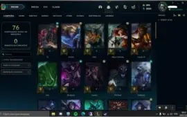 Conta LOL Gold I, com 19 skins, 57 champs e VALORANT com ONI