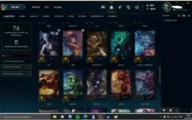 Conta LOL Gold I, com 19 skins, 57 champs e VALORANT com ONI