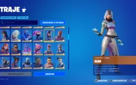 Conta Fortnite 305 Skins Viuva Negra, Glow+Machado Do Kratos