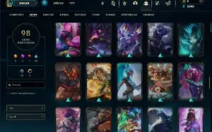 Ouro 1 com 150 Champs e 98 Skins + 3 Prestigios